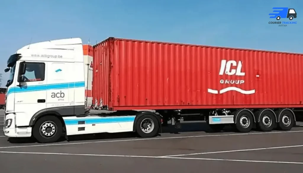 ICL Container on its way to deliver packages